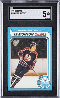 1979-80 Topps #18 Wayne Gretzky Rookie Card - SGC EX 5
